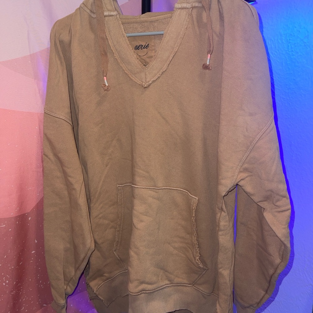 Gold V-Neck Aerie Sweatshirt